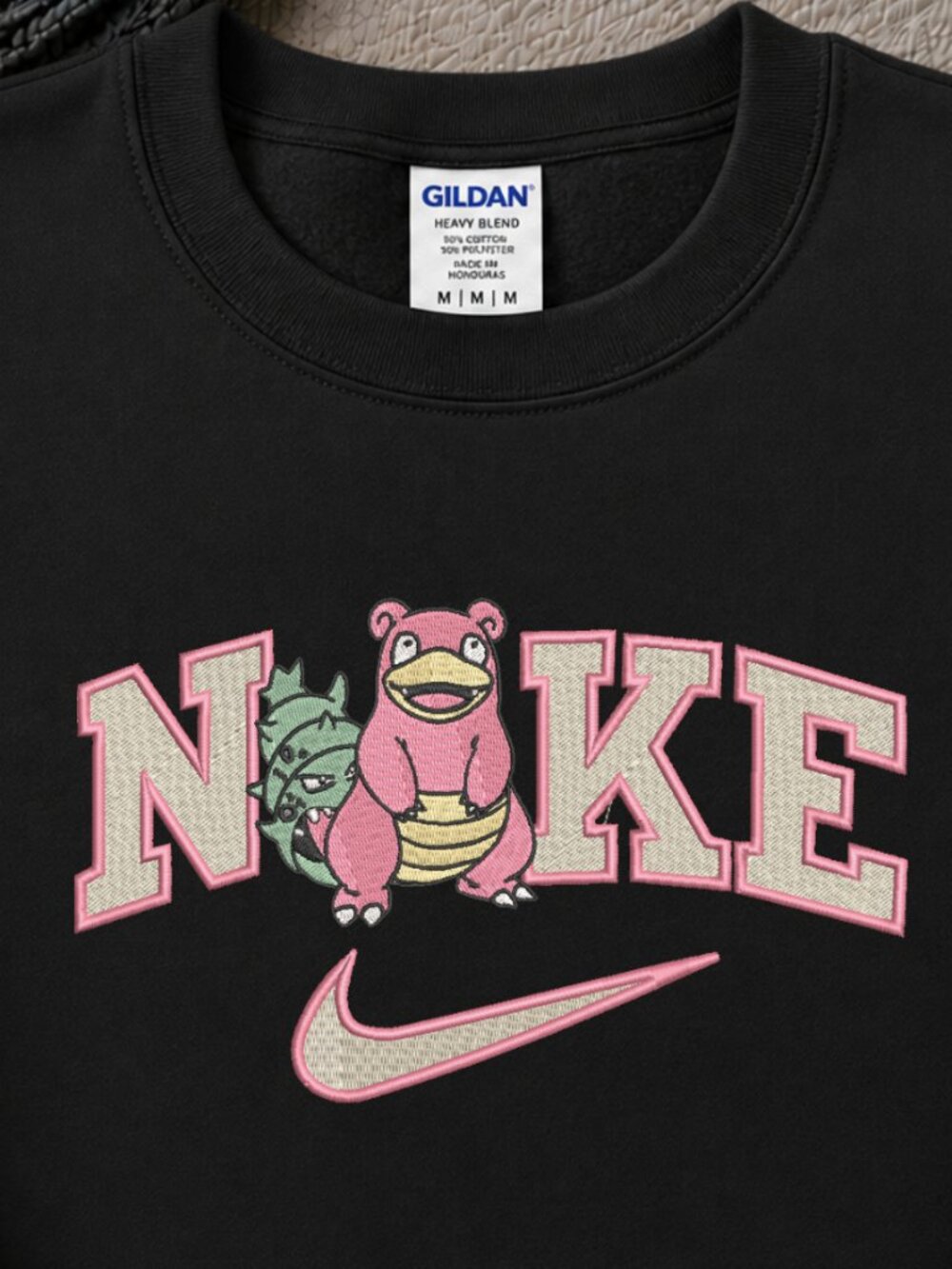 Nike Pokemon Slowbro Sweatshirt Embroidered Adult Unisex Crewneck Gaming Anime